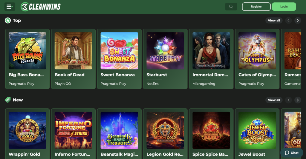 CleanWins Casino - Online Casino That Accepts Credit Cards